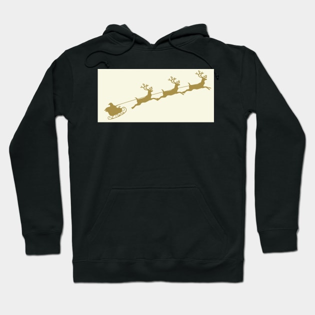 Gold and cream santas sleigh Hoodie by LukjanovArt